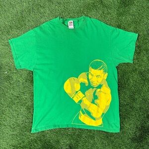 Green Mike Tyson Boxing Tee Boxing (Fruit of the Loom Tag) 2000s - Size XL